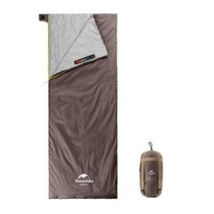 Сверхлегкий спальник Naturehike Lightweight Summer LW180 NH21MSD09, 15°C, Medium, Коричневый, Спальный мешок