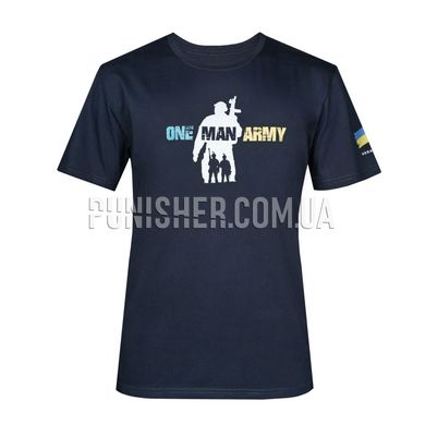 Футболка Punisher “One Man Army” з кольоровим принтом, Синій, X-Large