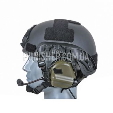Earmor M32H Mod 3 Headset with ARC Helmet Rail, Foliage Green, With adapters, 22, Single