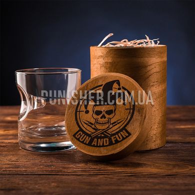 Gun and Fun Glass for Whiskey with Bullet 9 mm, Clear, Посуда из стекла