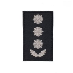 Shoulder-strap Police Colonel (pair) with Velcro 10х5cm, Black, Police, Colonel