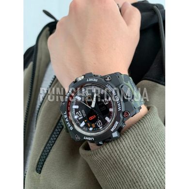 Smael Tank Watch, Camouflage, Alarm, Date, Day of the week, Backlight, Stopwatch
