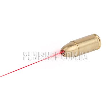 Лазерна куля VipeRay 9mm Cartridge Red Laser Bore Sight, Жовтий, Лазерна куля