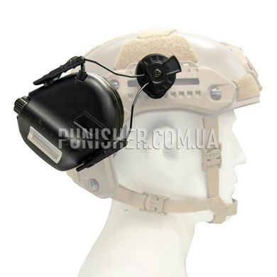 Earmor Helmet Rails Adapter M-Lok for MTEK/FLUX, Black, Headset, Earmor, Peltor, Helmet adapters