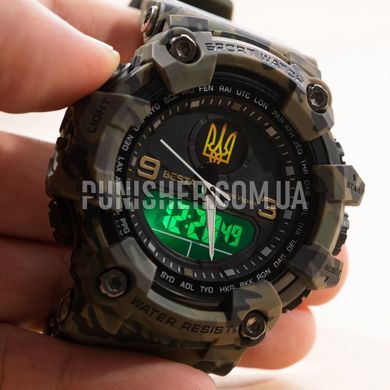 Besta United Watch, Camouflage, Alarm, Date, Day of the week, Month, Second time zone, Backlight, Stopwatch, Tactical watch