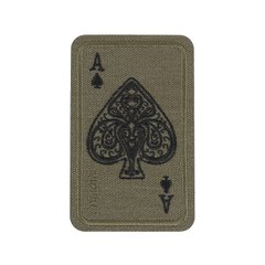 M-Tac Ace of Spades Patch (Embroidery), Olive, Cordura
