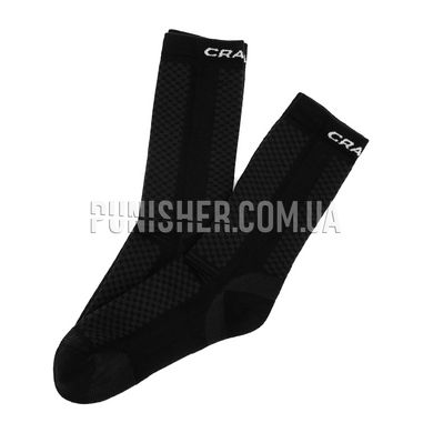 Craft Wool Warm Mid Sock, 2 Pairs, Black, 37-39, Winter