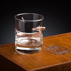 Набор стаканов для виски Gun and Fun с пулей 7.62мм, Прозрачный, Посуда из стекла