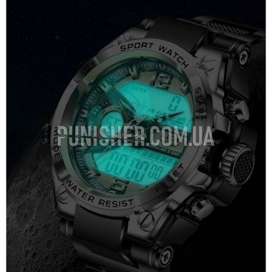Lige Sport Watch, Black, Alarm, Date, Day of the week, Month, Backlight, Stopwatch, Timer, Tactical watch