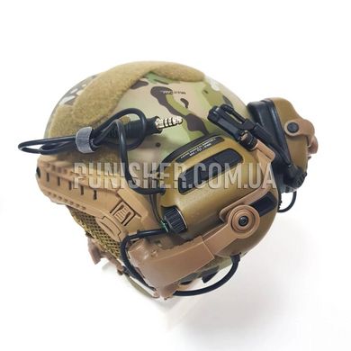 Earmor M32X Mark 3 MilPro Tactical Headsets with ARC rail adapter, Coyote Brown, Headband, With adapters, 22, Single
