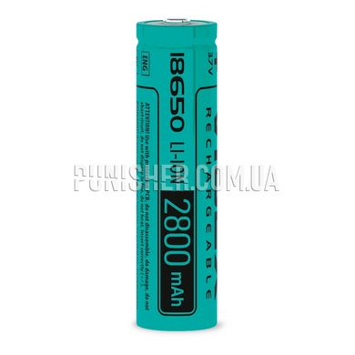 Videx Li-Ion 18650 (without protection) 2800mAh Battery, Green, 18650