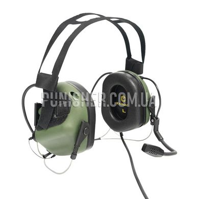 Активная гарнитура Earmor M32N Mark 3 MilPro, Foliage Green, Подшлемные, 22, Single