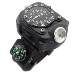 Годинник Besta FlashLight Watch з компасом і ліхтариком, Чорний, Ліхтар, Компас, Тактичний годинник