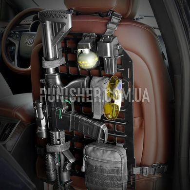Tactical Seatback Equipment MOLLE for car EX-007, Black, Car panel