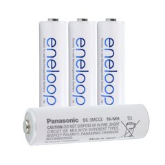 Panasonic Eneloop AA 2000 mAh Battery, White, AA