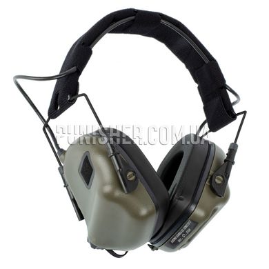 Активні навушники Earmor M31X Mark 3 MilPro з кріпленням на M-Lok, Foliage Green, З наголів'єм, З адаптерами, 22