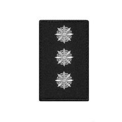 Shoulder-strap Police Senior lieutenant (pair) with Velcro 8х5cm, Black, Police, First Lieutenant