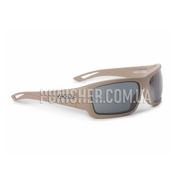 ESS Credence w/Sm Gray Ballistic Sunglasses, Tan, Smoky, Goggles