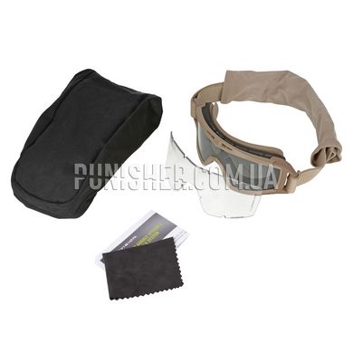 Комплект защитной маски Revision Desert Locust Essential, Tan, Прозрачный, Дымчатый, Маска