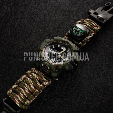 Besta Military Watch with compass, Camouflage, Compass, Backlight, Thermometer, Tactical watch