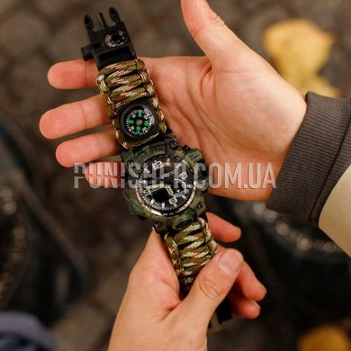 Годинник Besta Military з компасом, Camouflage, Компас, Підсвічування, Термометр, Тактичний годинник