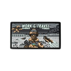 PSDinfo «Work and Travel Krynky» PVC Patch, Grey, PVC