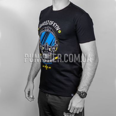Dubhumans "Ghost of Kyiv" T-shirt, Black, Medium