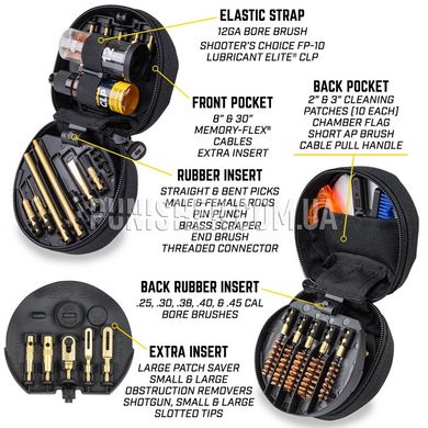Otis Deluxe Law Enforcement System Kit, Black, 9mm, 7.62mm, 5.56, Cleaning kit