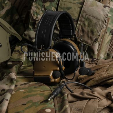 Активная гарнитура Peltor Сomtac III headset (Бывшее в употреблении), Coyote Brown, С оголовьем, 23, Comtac III, 2xAAA, Single