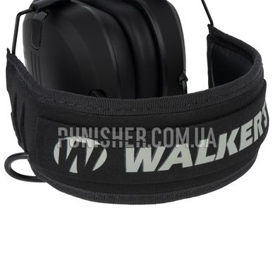 Walker's Razor Rechargeable Electronic Muffs, Black, Active, 21