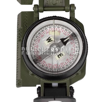 Компас Cammenga 3H Tritium Lensatic Compass з чохлом, Olive, Алюміній, Тритій
