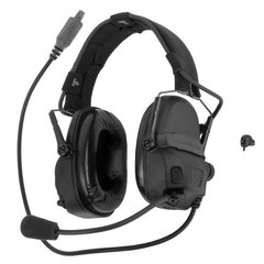 Ops-Core AMP Communication Headset Fixed Downlead, Black, 22, Single
