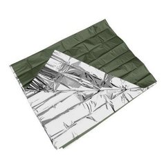 Mil-Tec Silver Survival Blanket, Olive Drab, Heating blanket