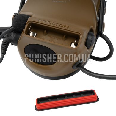 3M Peltor ComTac VI NIB Headset, Coyote Brown, Headband, 23, Comtac VI, 2xAAA, Single