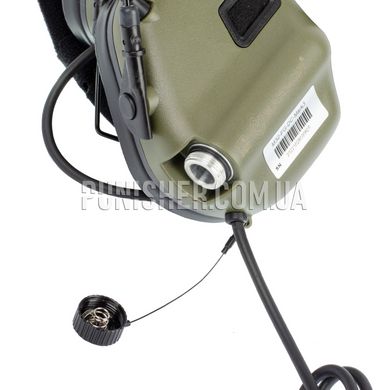 Активная гарнитура Earmor M32 Mark 3 DualCom MilPro, Foliage Green, С оголовьем, 22, Dual