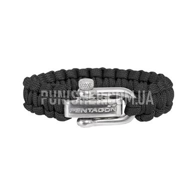 Pentagon Survival Bracelet, Black