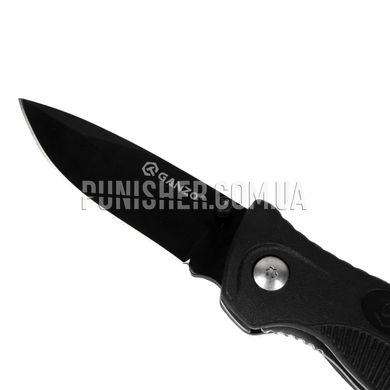 Нож Ganzo G611, Черный, Нож, Складной, Гладкая