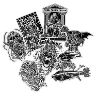 Dead Souls Group Toxic Sticker Pack, White/Black, Stickers