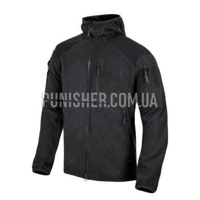 Helikon-Tex Alpha Hoodie Jacket Grid Fleece, Black, X-Small