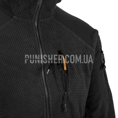 Флісова куртка Helikon-Tex Alpha Hoodie Grid Fleece, Чорний, X-Small