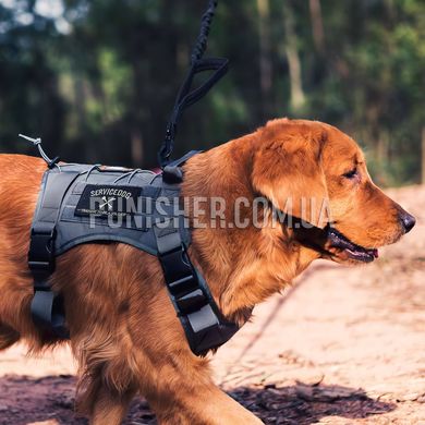 Шлея-жилет OneTigris Fire Watcher Dog Harness для собак, Чорний, Large