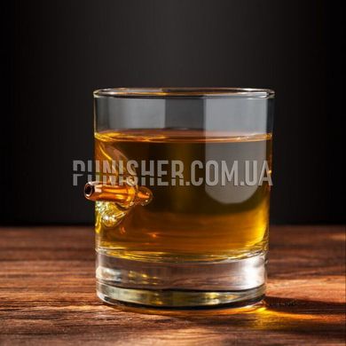 Gun and Fun Glass for Whiskey with Bullet 7.62mm, Clear, Посуда из стекла