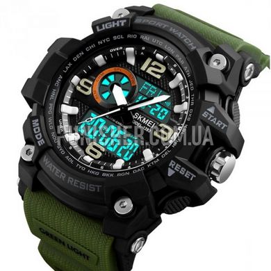 Skmei Disel 1283 Watch, Olive, Alarm, Date, Day of the week, Month, Second time zone, Backlight, Stopwatch, Timer, Tactical watch