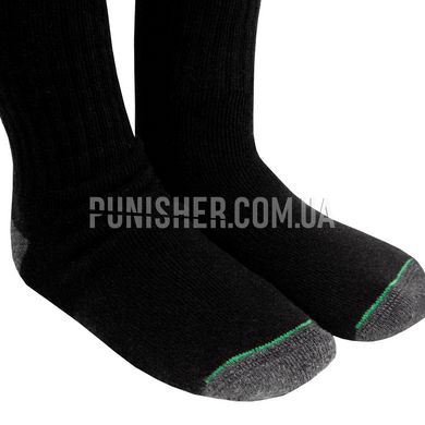 Burlington Men's Comfort Power Crew Socks, Black, Demi-season