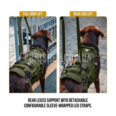 Шлея-поддержка OneTigris Invictus Support Harness для собак, Olive, Small