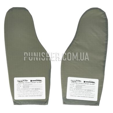 Shrapnel Shorts Artery Guard Ballistic Insert, Foliage Green, Soft bags, 1, Medium