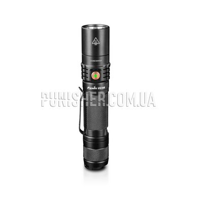 Fenix UC35 V2.0 Cree XP-L HI V3 Flashlight, Black, Flashlight, Accumulator, Battery, White, 1000