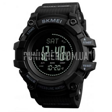 Skmei Processor Watch with compass, Black, Barometer, Alarm, Date, Day of the week, Month, Compass, Pedometer, Backlight, Stopwatch, Fitness tracker, Chronograph, Tactical watch