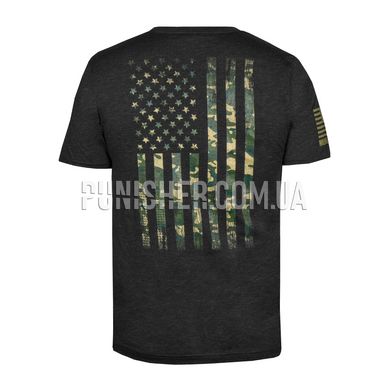 Nine Line Apparel American Camo T-Shirt, Black, Small