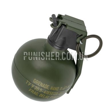 Airsoft Grenade Imitation-Training Pyrosoft P-67-M "NATO" with an active bracket, Olive
